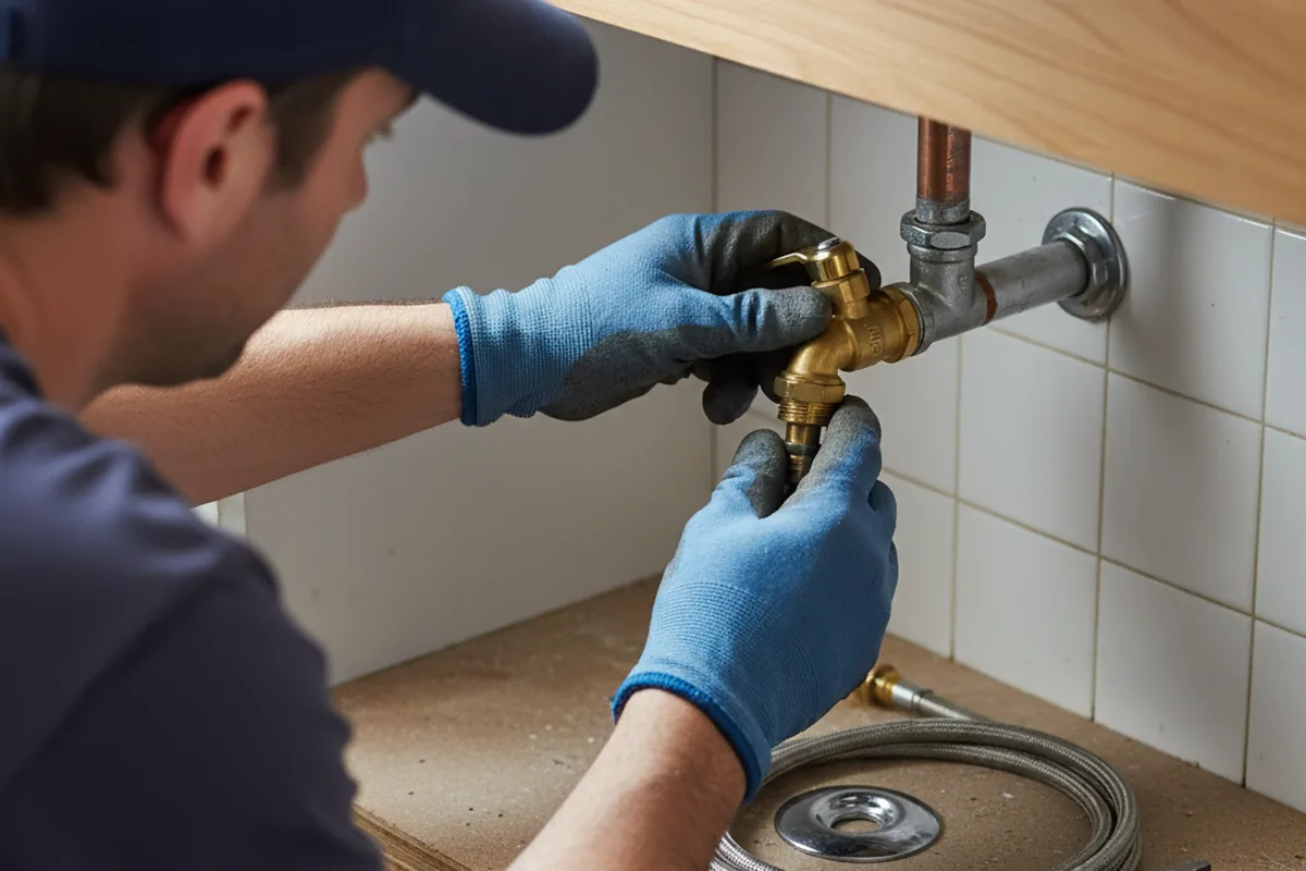 Shutoff valve and fitting work during Emergency Plumbing in Elizabethtown
